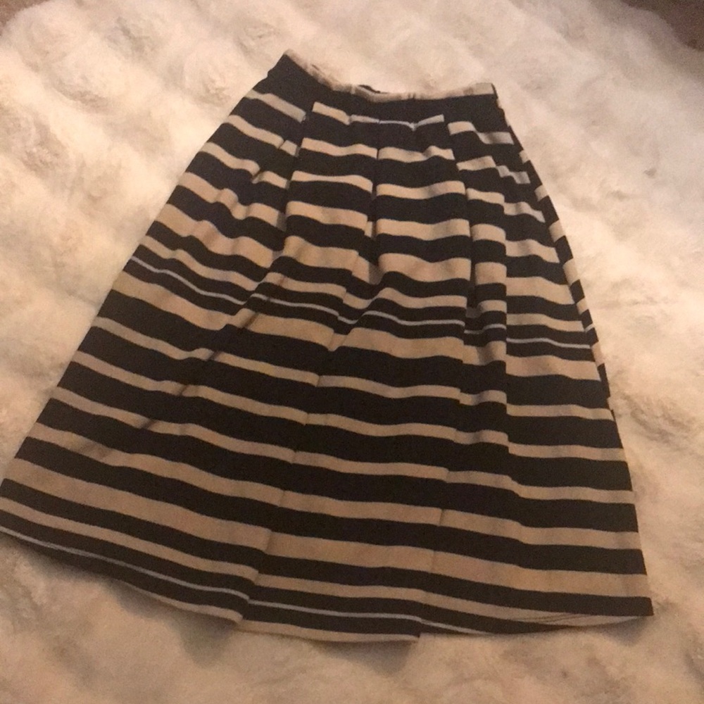 Striped Black and Tan Women's Skirt